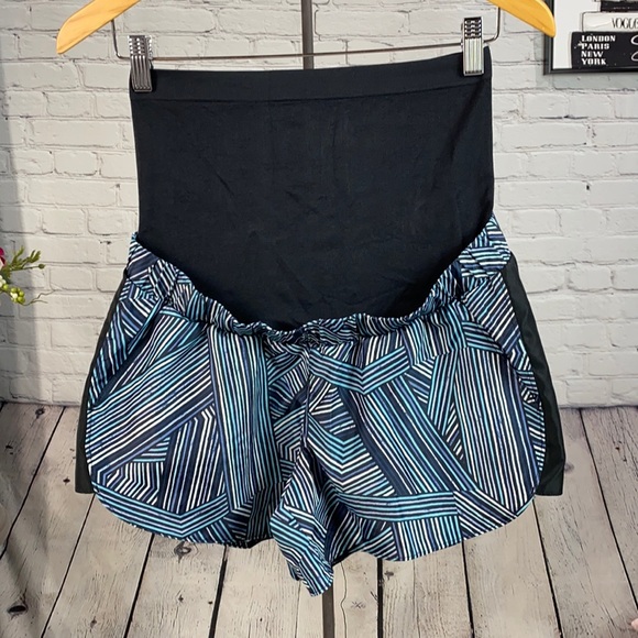 a:glow Pants - a:glow Blues/Black Shorts Size: Medium